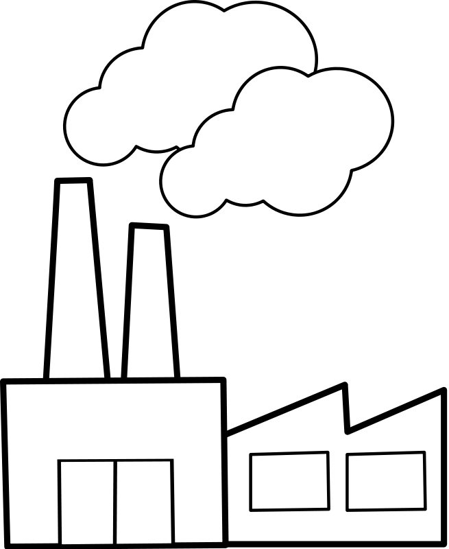 Factory Building With Smoke Stacks Clipar Clip Art - Factories Clipart - Png Download (655x800), Png Download