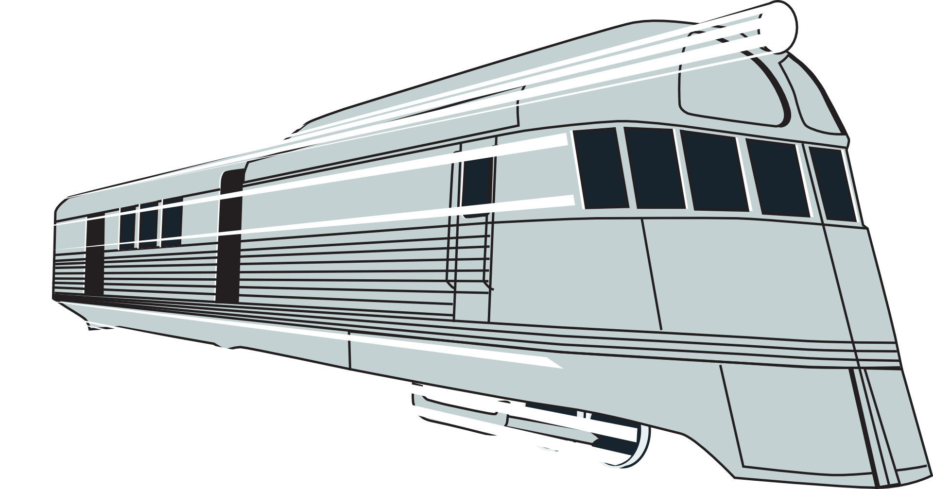 Train Smoke Vector - Speeding Train Png Clipart (1920x1007), Png Download