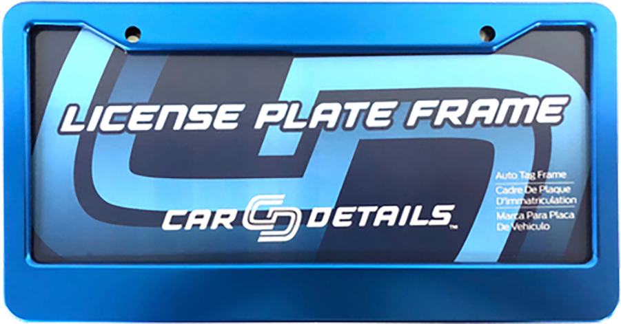 Car Details Anodized Aluminum License Plate Frame V2 - Car Clipart (1000x1000), Png Download