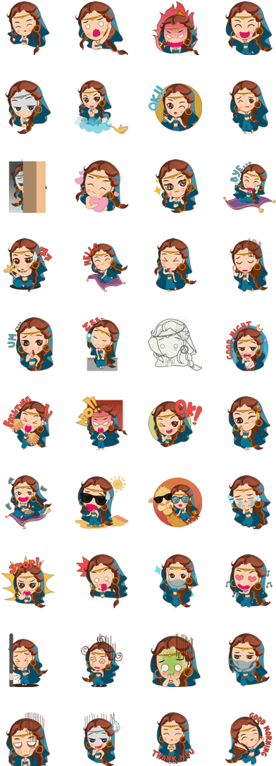 Sticker Line Png Pack - Onmyoji Sticker Clipart (420x1121), Png Download