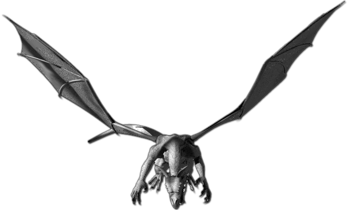 Silver-dragon - Dundjinni Dragon Statue Clipart (1200x727), Png Download