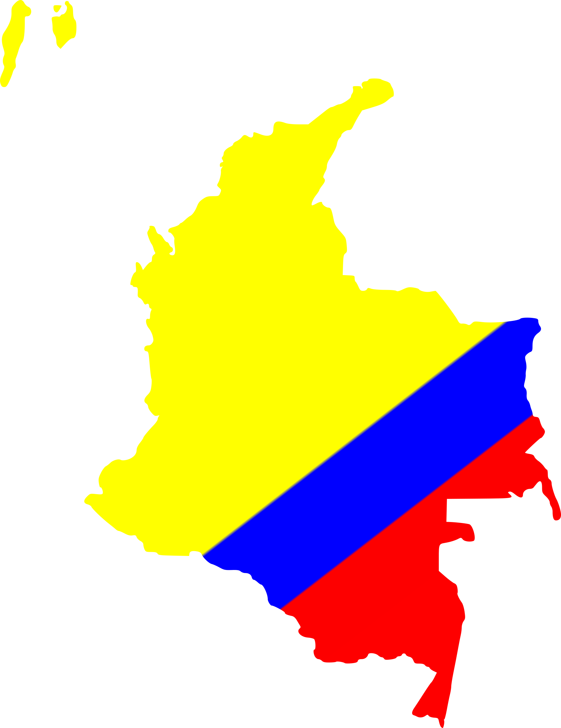 This Free Icons Png Design Of Map Of Colombia Clipart (1850x2400), Png Download