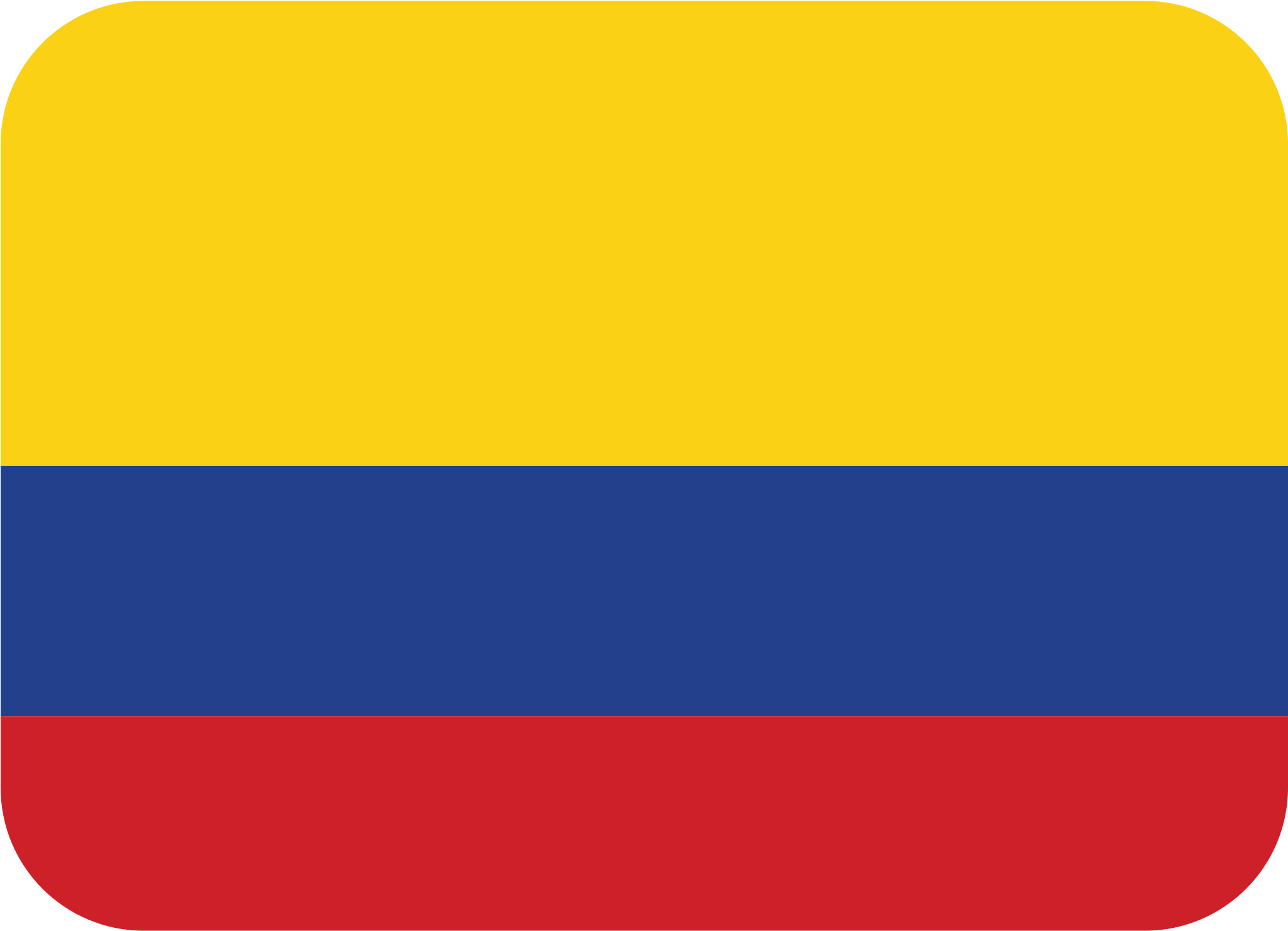Flag Of Colombia - Bandera De Colombia Emoji Clipart (2048x2048), Png Download