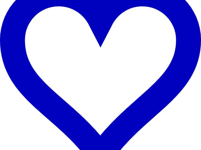 Blue Heart Clipart - Heart - Png Download (640x480), Png Download