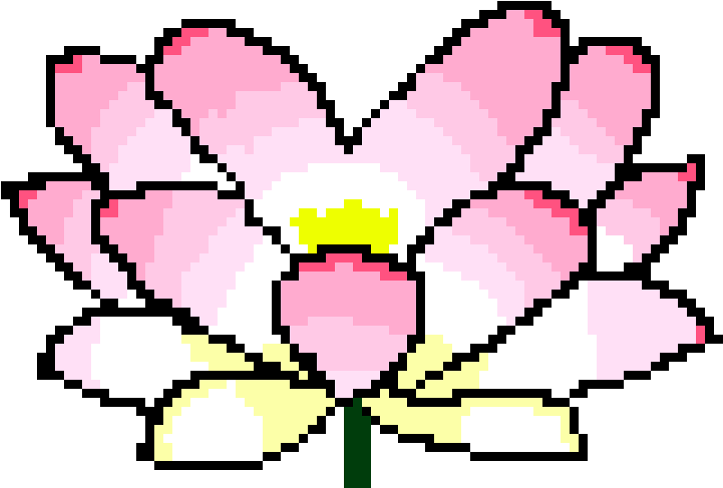 Water Lily - Water Lily Pixel Art Clipart (920x640), Png Download