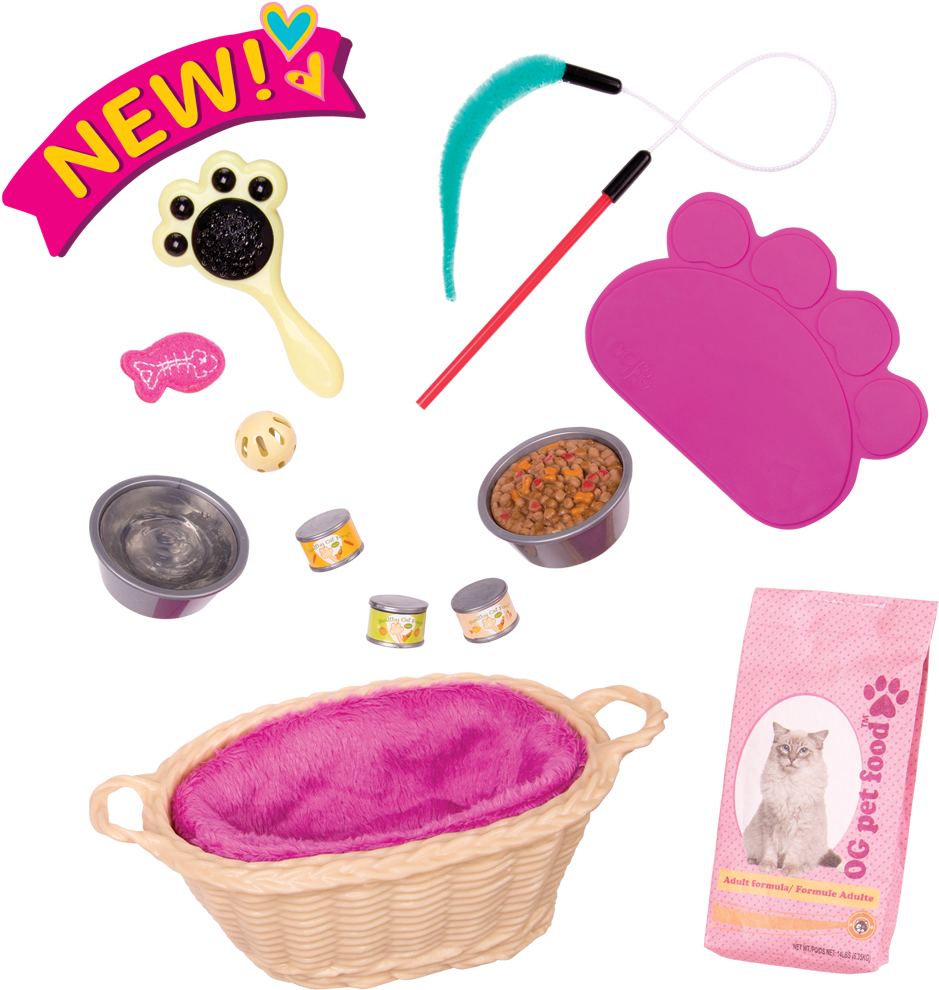 //s3 Ca Central - Our Generation Cat Pet Set Clipart (1050x1050), Png Download