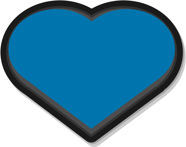 Nuvola Emblem Favorite Blue Heart - Heart Clipart (768x768), Png Download