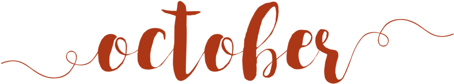 October Is The Month For The Beautiful Eeriness Of - Calligraphy Clipart (1000x707), Png Download