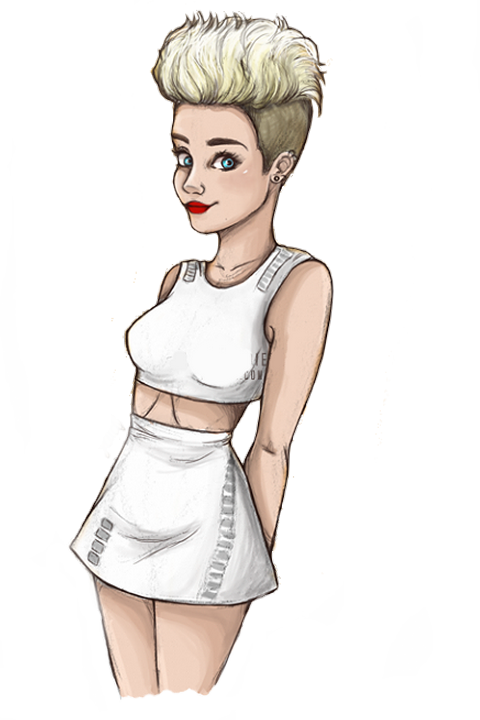 Miley Cyrus Png Tumblr - Dibujos De Miley Cyrus Clipart (480x720), Png Download