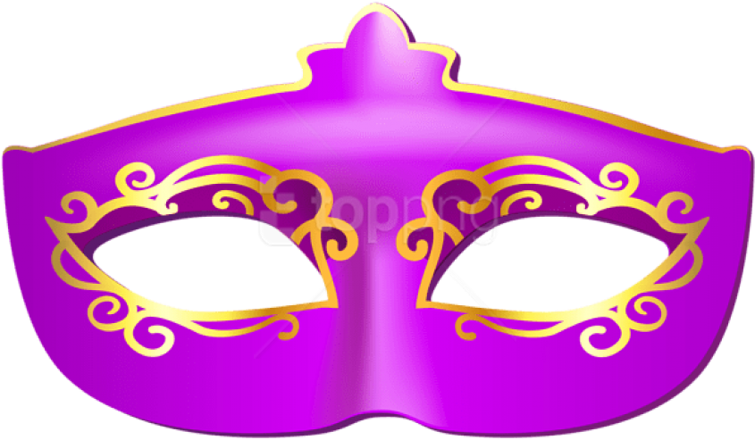 Free Png Purple Carnival Mask Png Images Transparent - Portable Network Graphics Clipart (850x499), Png Download