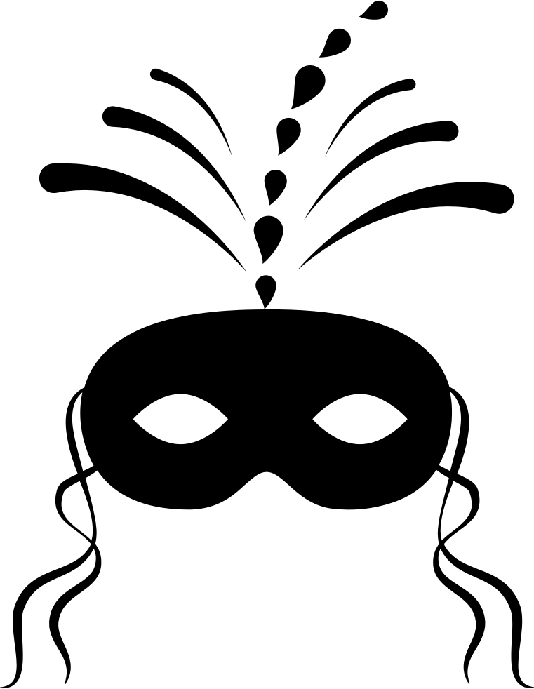 Png File Svg - Carnival Mask Vector Clipart (761x982), Png Download