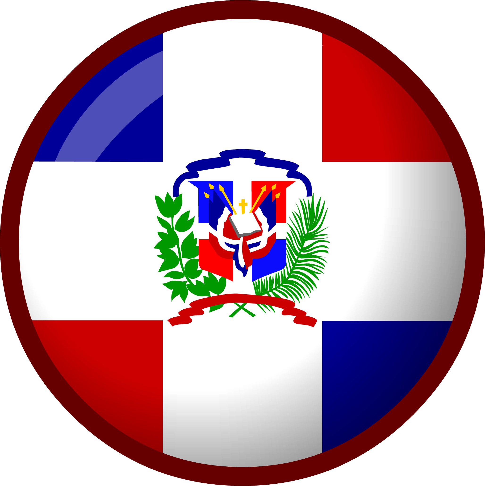 Dominican Republic Flag Logo Clipart (2056x2061), Png Download