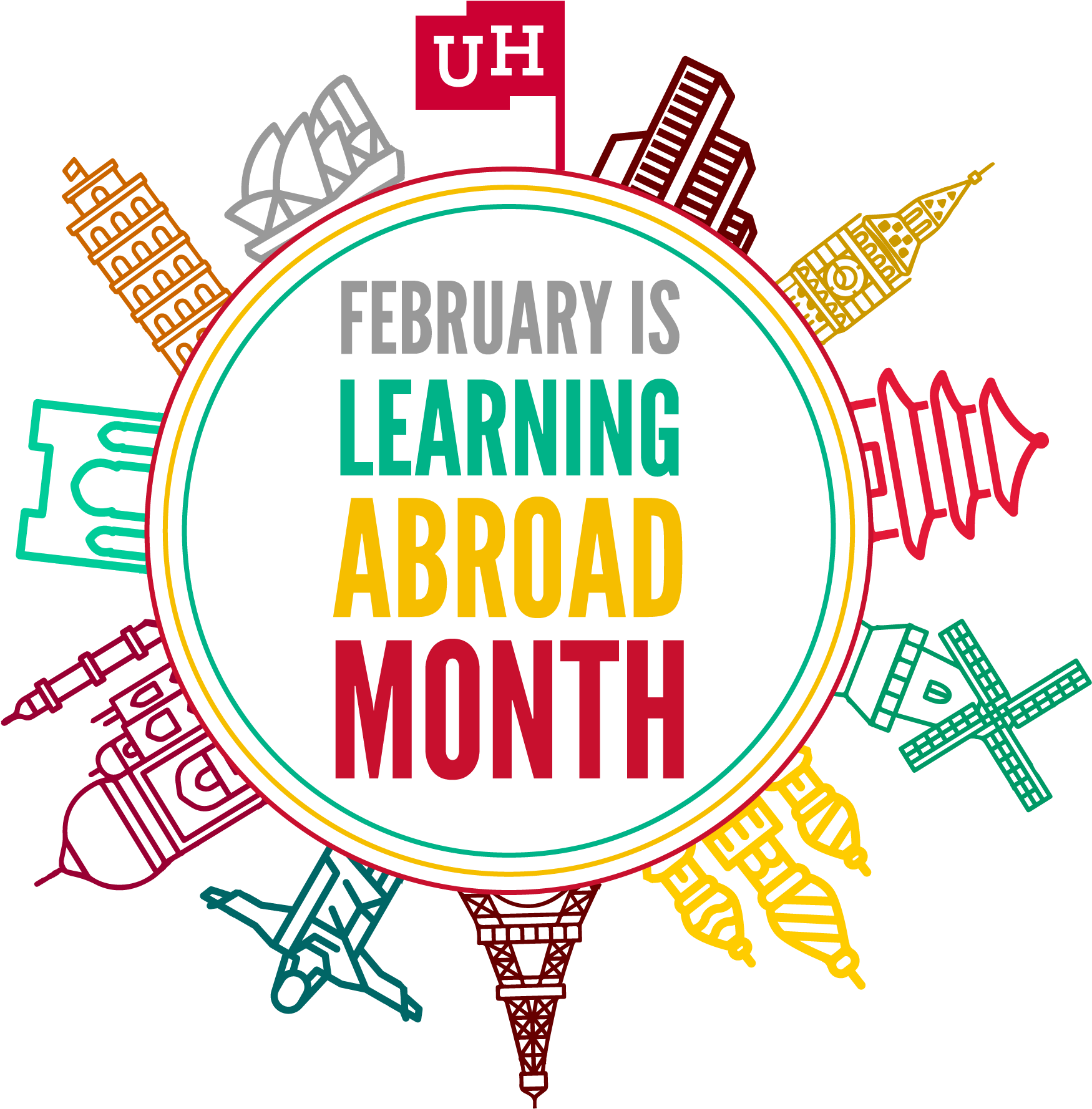 February Is Learning Abroad Month - Circle Clipart (1866x1862), Png Download