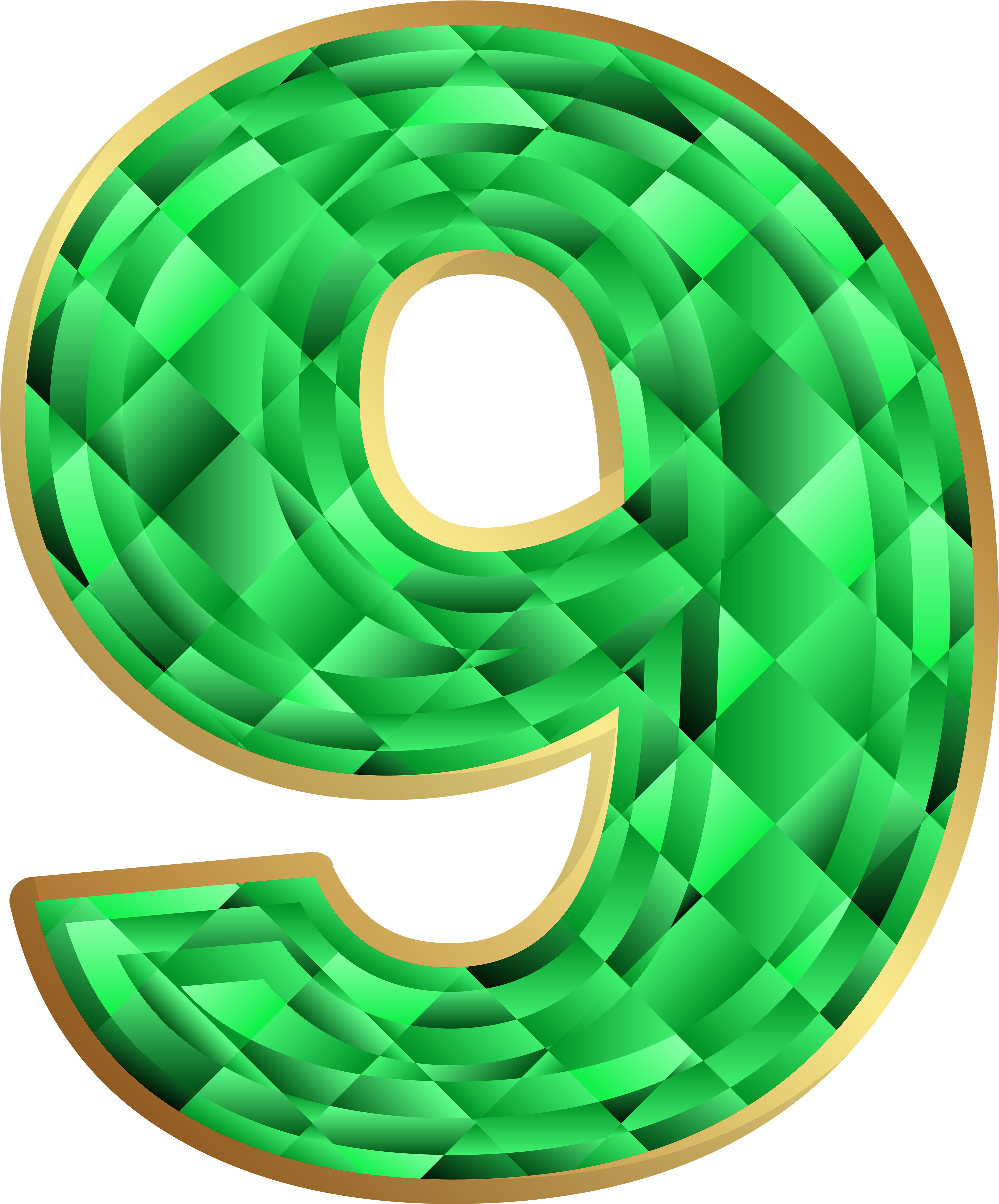 Emerald Number Nine Png Clip Art Image - Circle Transparent Png (4176x5000), Png Download