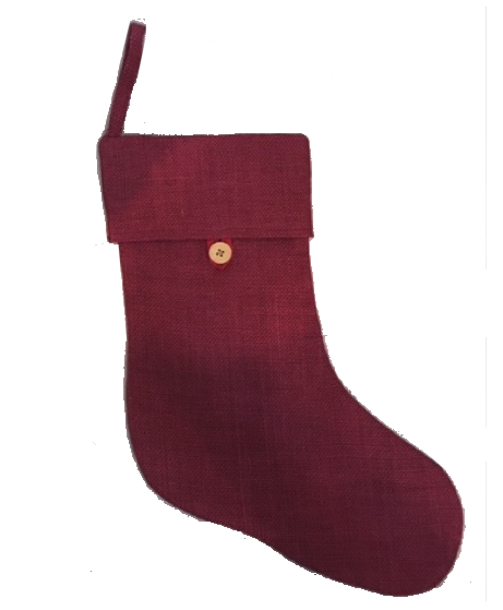 Burlap Stocking - Sock Clipart (565x564), Png Download