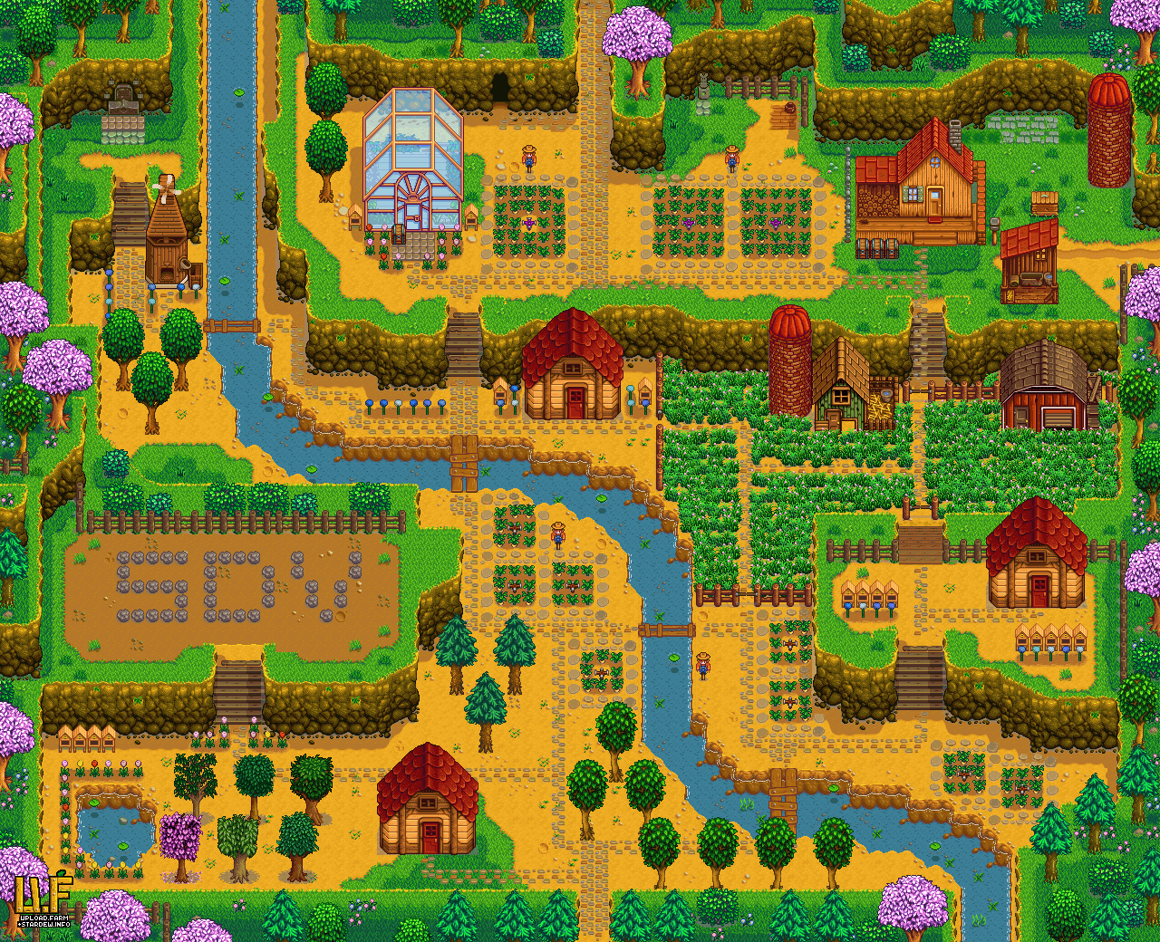 Here's My Hilltop Farm Plans - Stardew Valley Hilltop Farm Clipart (1280x1040), Png Download