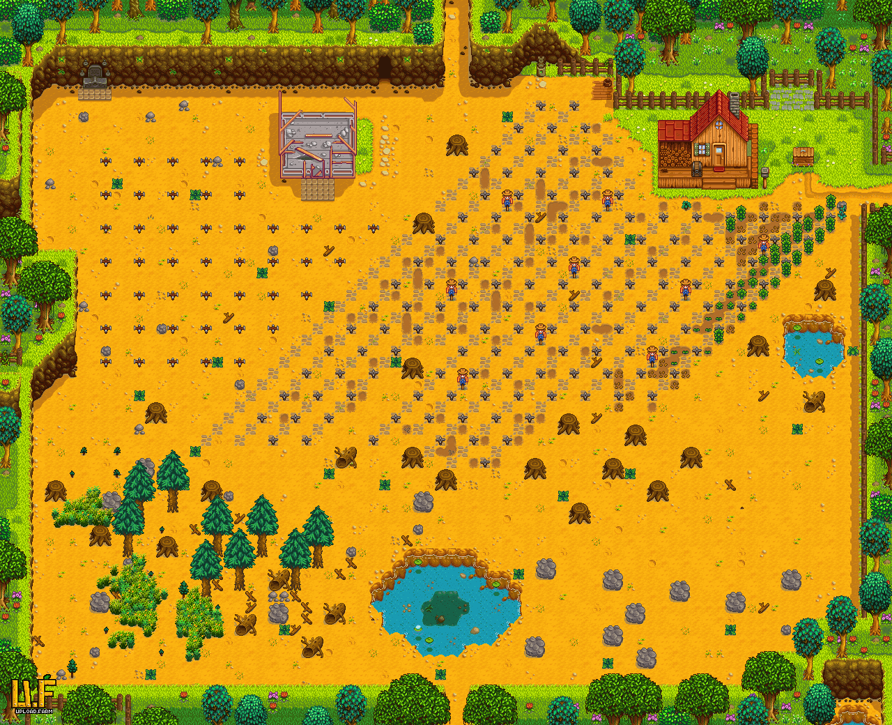 Guide To A Strong Start 57k Gold, 45 Quality Sprinklers, - Stardew Valley Hut Layout Clipart (1280x1040), Png Download