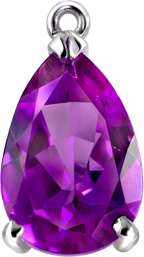 Amethyst Tear Drop - Locket Clipart (650x981), Png Download