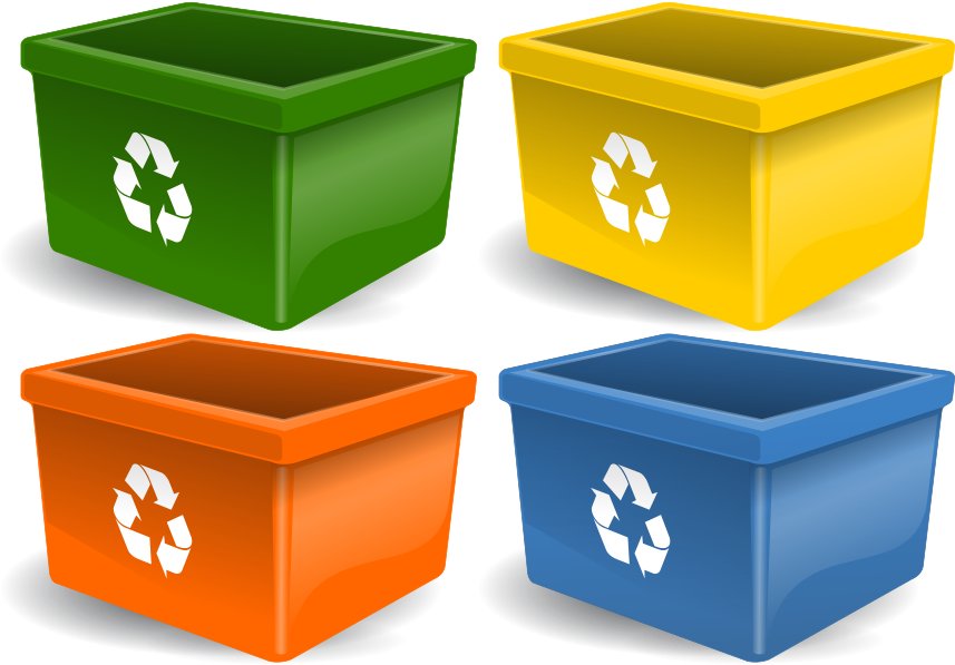 Recycling Bin Small Clipart 300pixel Size, Free Design - Recycling Bins Clipart - Png Download (900x675), Png Download