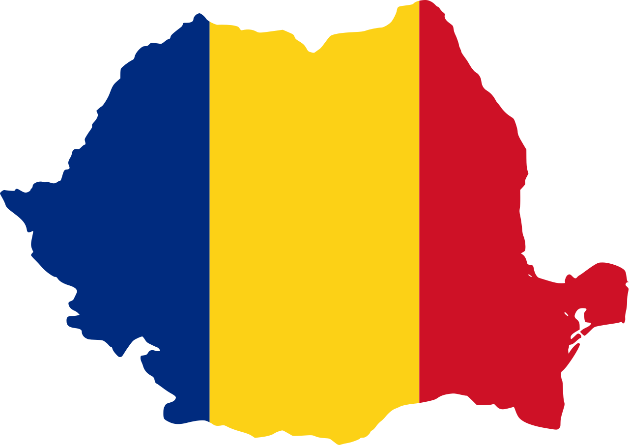 Flag Map Of Romania - Romania Flag Map Clipart (1280x906), Png Download