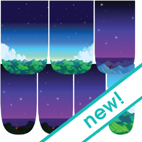 Stardew Valleyscapes Nail Wraps Espionage Cosmetics - Snowboard Clipart (600x600), Png Download