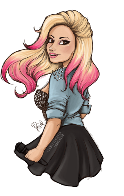 Png Desenho Demi Lovato E Png Texto - Demi Lovato Drawing Cartoon Clipart (1000x1000), Png Download