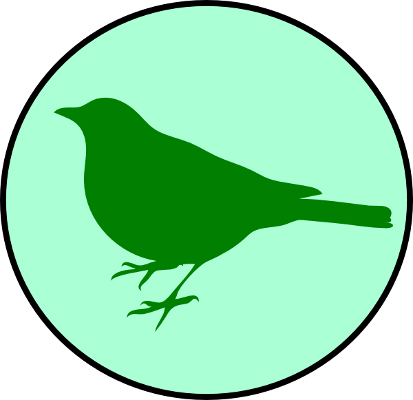 Emerald Circle Bird Svg Clip Arts 600 X 581 Px - Png Download (600x581), Png Download