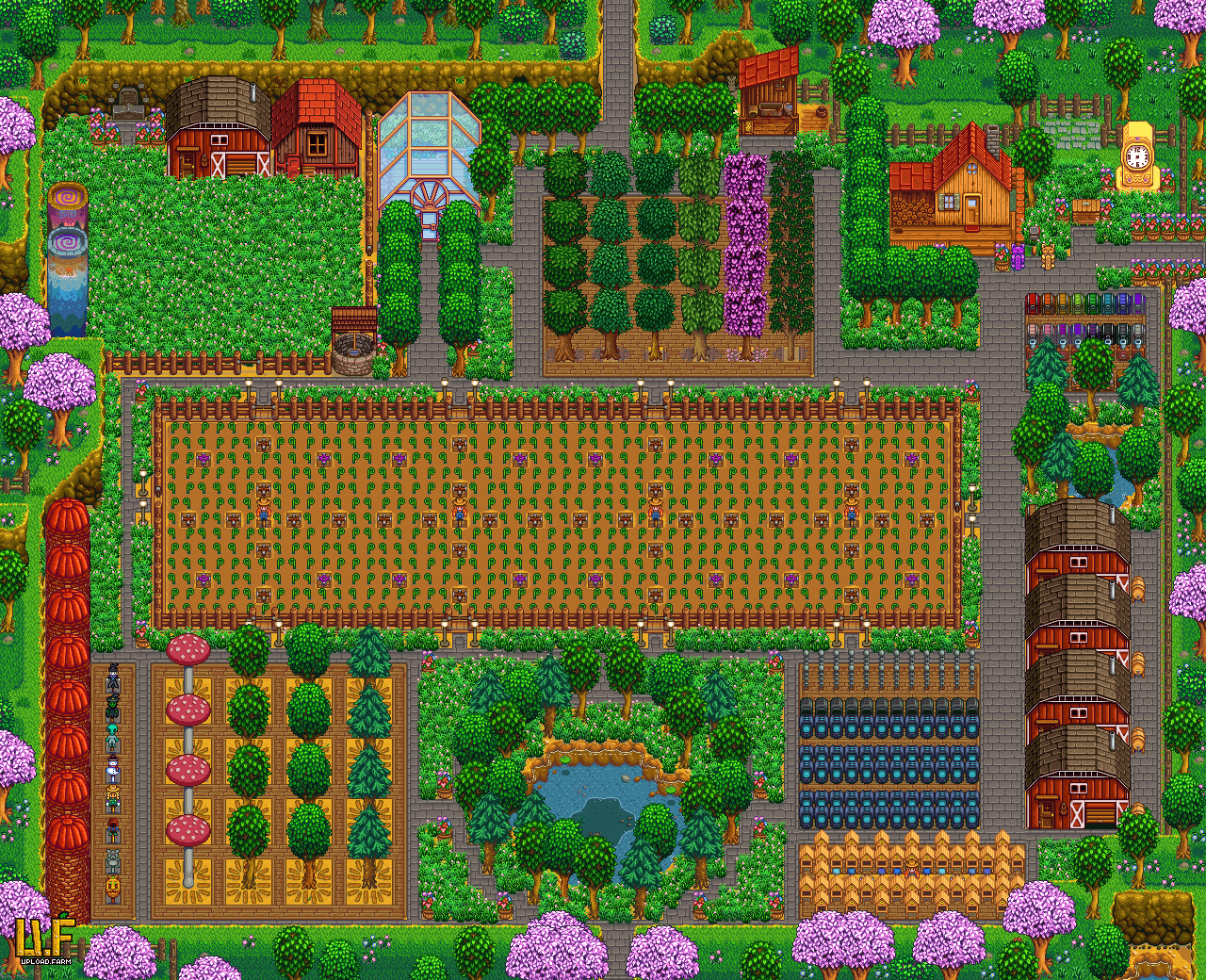 Delmona - Stardew Valley Standard Farm Layout Clipart (1280x1040), Png Download