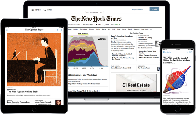 View The New York Times From Any Digital Device - New York Times Article Online Clipart (913x590), Png Download