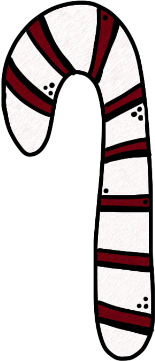 Here's Your Freebie Candy Cane - Candy Cane Clipart Melonheadz - Png Download (420x800), Png Download