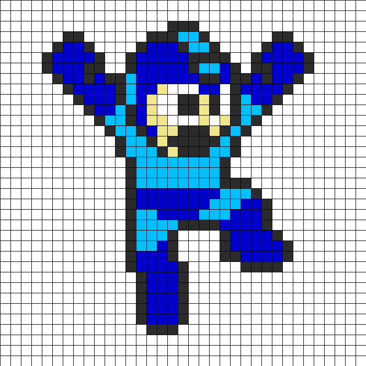 Mega Man Perler Perler Bead Pattern / Bead Sprite - 8 Bit Mega Man 2 Clipart (735x735), Png Download