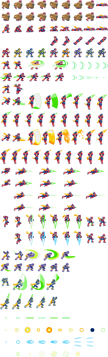 Megaman Zero - Zero Sprites Clipart (450x1481), Png Download