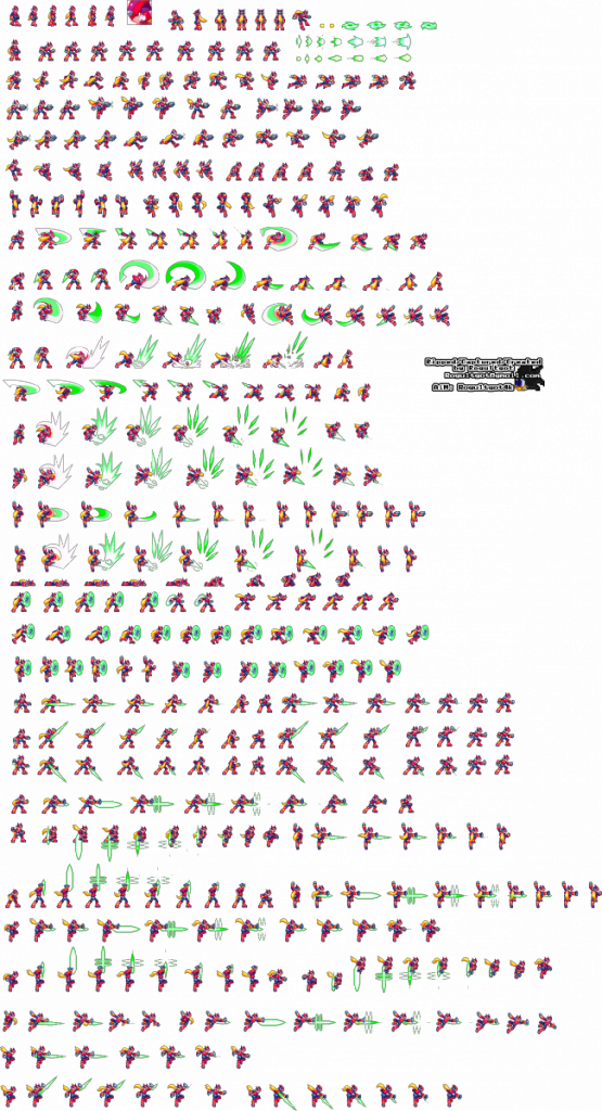Share This Post - Megaman Zero Sprites Clipart (555x1024), Png Download