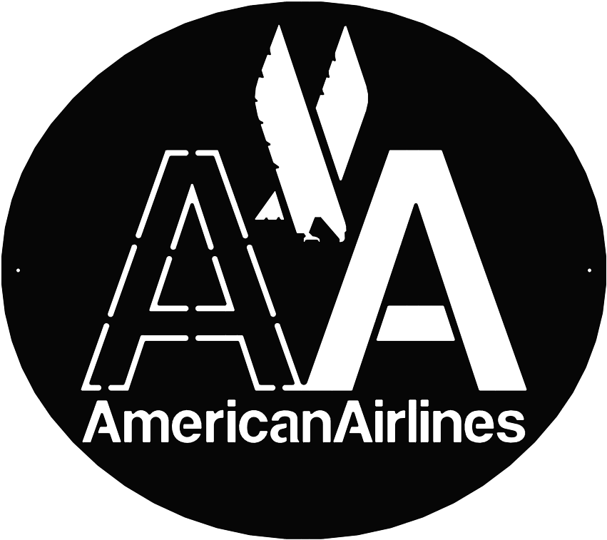 A 001 D American Airlines 1968 Era - Circle Clipart (861x763), Png Download