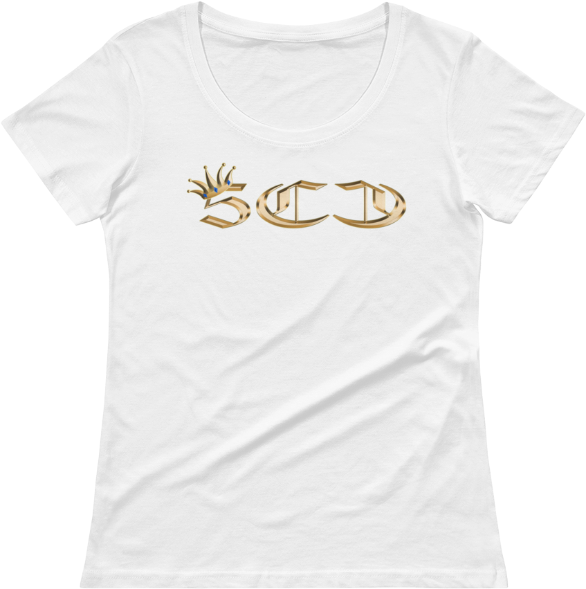 500 Cartel Gold Crown Logo Ladies' Scoopneck T-shirt - Active Shirt Clipart (1000x1000), Png Download