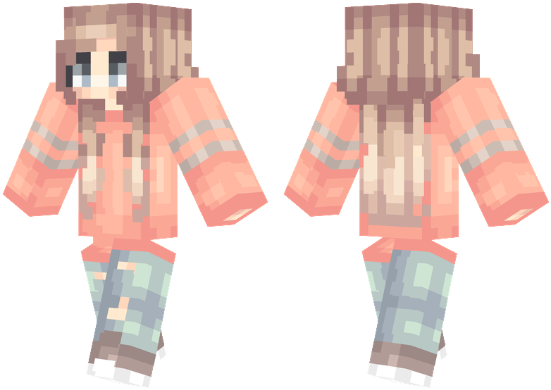Pink Shirt - Minecraft Girls Skin Pink Nova Clipart (804x576), Png Download