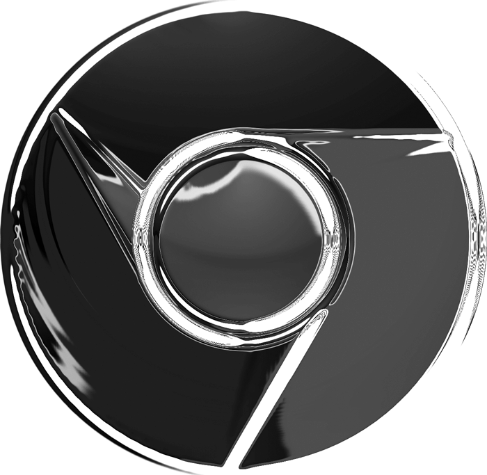 Chrome Filter On Chrome Logo - Google Chrome Black Logo Clipart (700x683), Png Download
