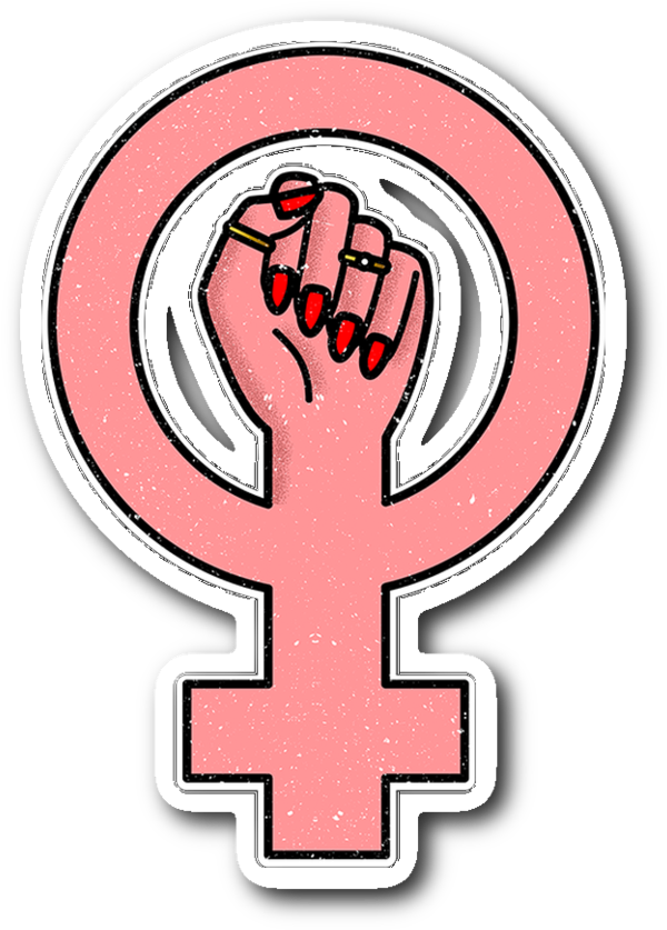 Feminism Sticker - Emblem Clipart (1024x1024), Png Download