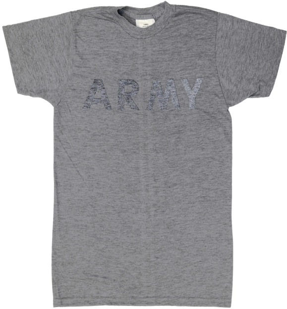 Us Army T-shirt With Reflective Army Emblem, Gray - Us Army T Shirts Clipart (600x659), Png Download