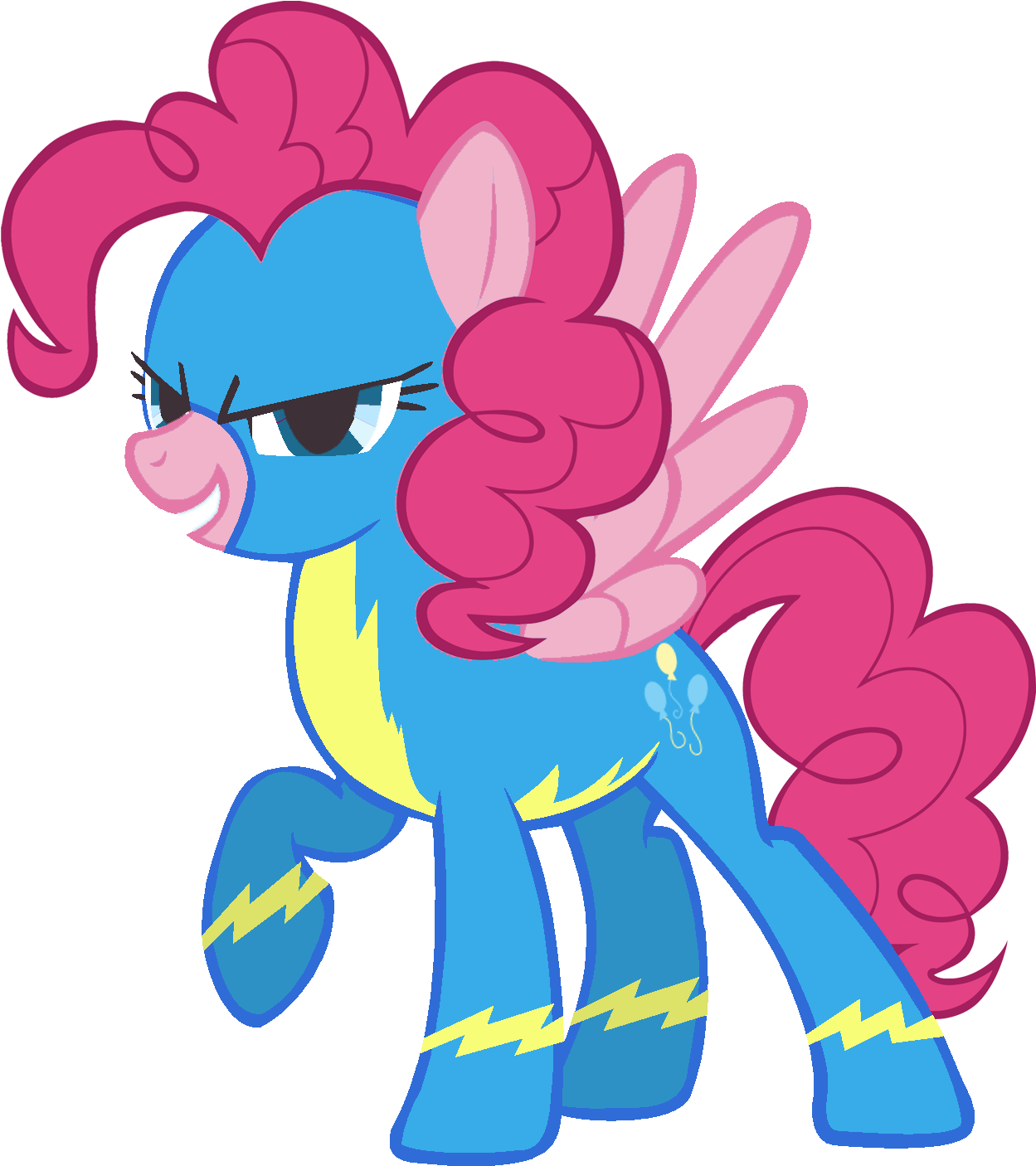 Pinkie Pie As A Wonderbolt - Rainbow Dash Wonderbolt Flying Clipart (1469x1505), Png Download