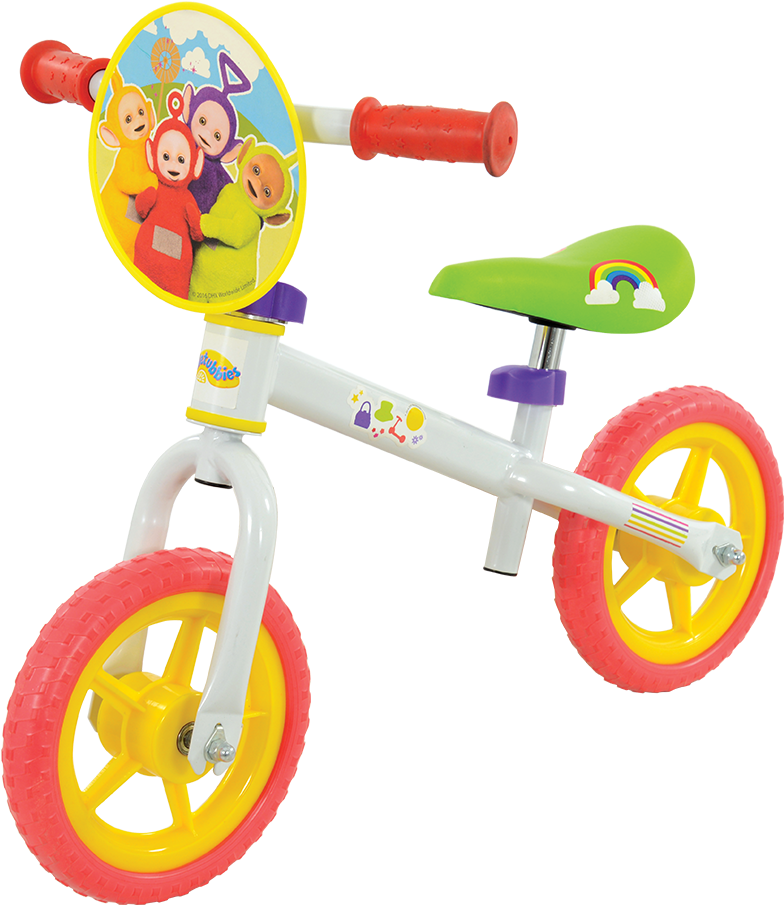 Teletubbies Mv Sports Leisure Ltd Balance Bike - Teletubbie Bike Clipart (900x922), Png Download
