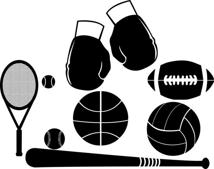 Iconos Deportes Png - Sports Black Png Clipart (700x554), Png Download