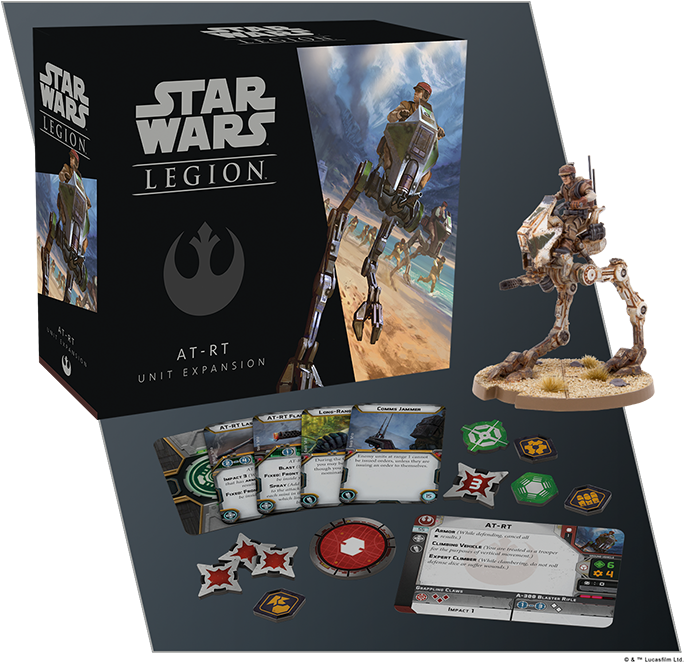 Stomping Into Battle Star Wars Legion, At-rt Unit Expansion - Star Wars Legion Stormtroopers Unit Expansion Clipart (700x661), Png Download