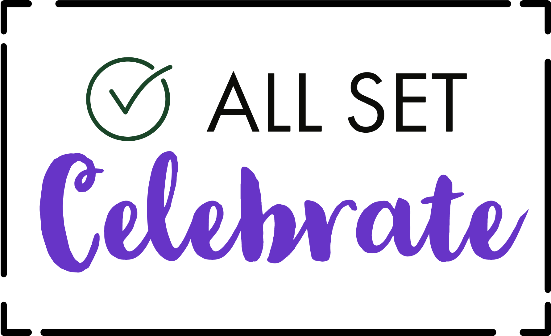 All Set To Celebrate - Calligraphy Clipart (1814x1123), Png Download