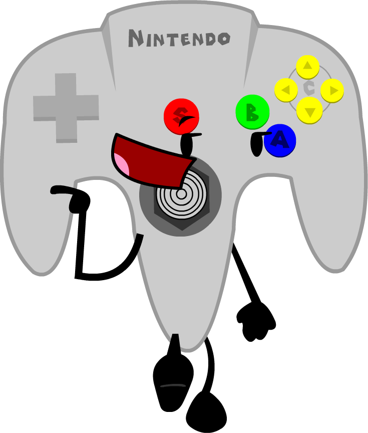 Controller Clipart Bfdi - Bfdi Nintendo 64 Controller - Png Download (735x864), Png Download