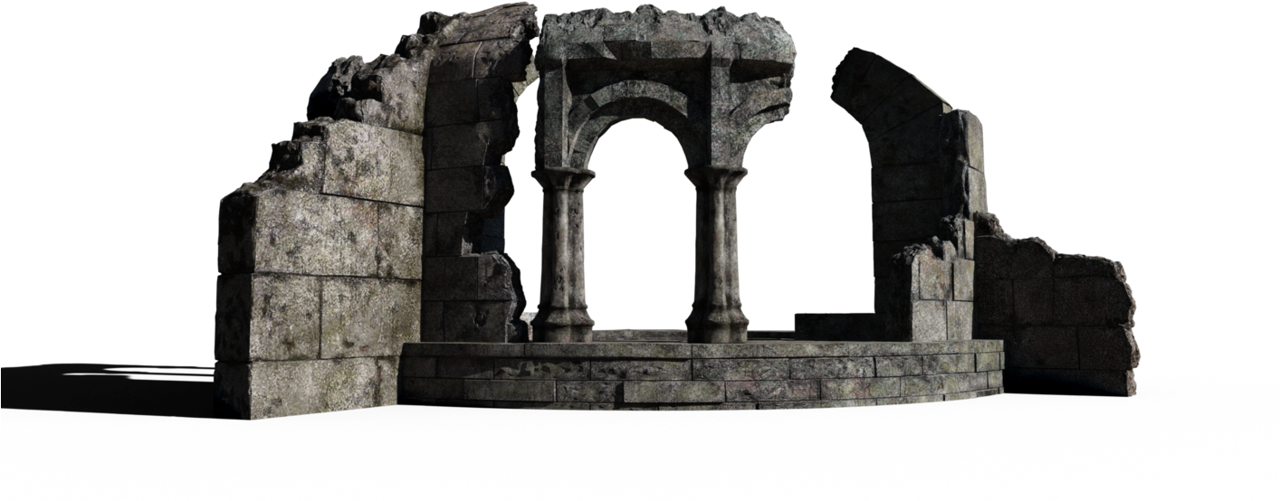 Ruins Png Picture - Ruins Transparent Clipart (1413x565), Png Download