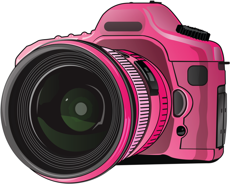 Camara Png - Pink Camera Png Clipart (800x641), Png Download