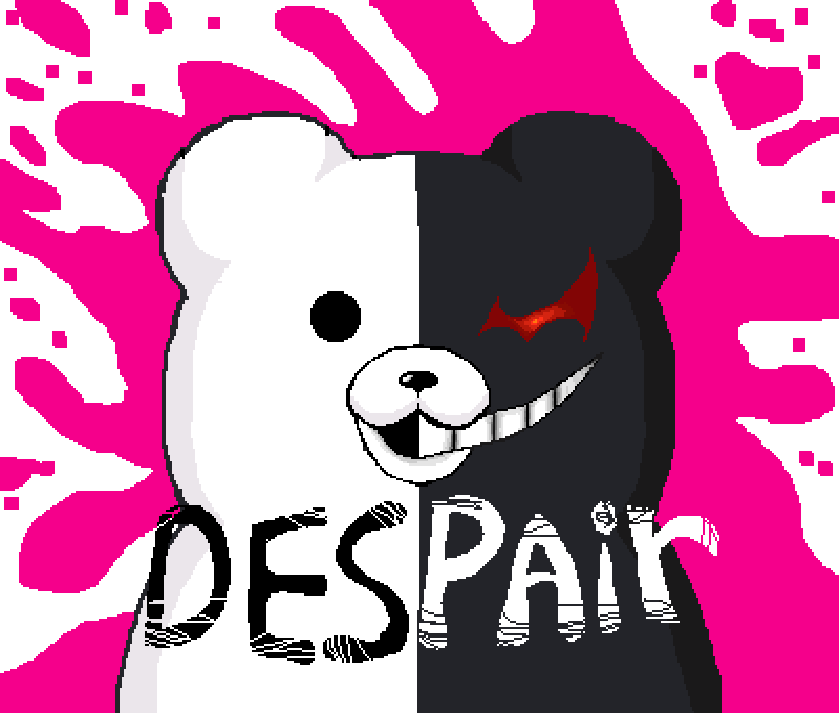 Monokuma - > - Cartoon Clipart (1200x1020), Png Download