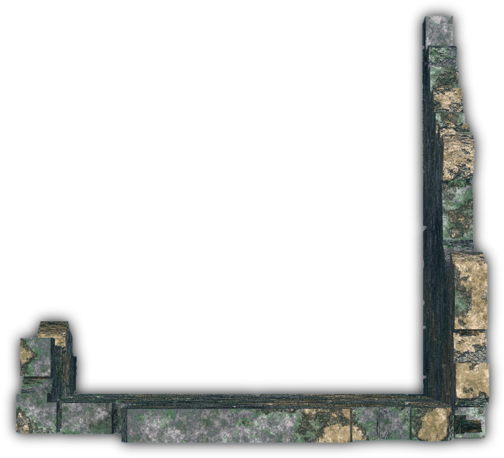 Ruinwall2 Blu - Ruined Walls Dundjinni Clipart (767x666), Png Download