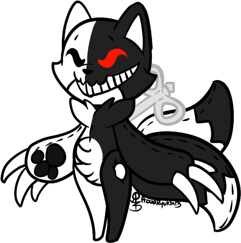 894 X 894 9 - Monokuma Fox Clipart (894x894), Png Download